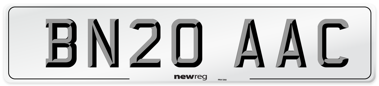 BN20 AAC Number Plate from New Reg